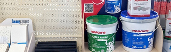 Нови стабилни и красиви експозитори за NORGIPS продукти